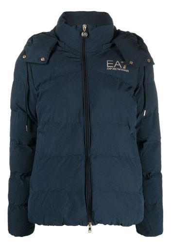 Ea7 Emporio Armani hooded zip-up jacket - Blu