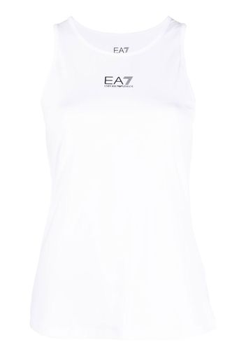 Ea7 Emporio Armani logo sleeveless tank top - Bianco