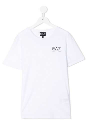 Ea7 Emporio Armani TEEN logo-print T-shirt - Bianco