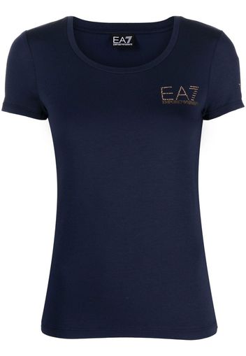 Ea7 Emporio Armani appliqué-logo short-sleeve T-shirt - Blu