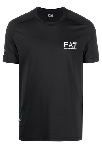 Ea7 Emporio Armani logo-print cotton T-shirt - Nero