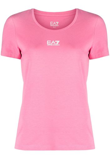 Ea7 Emporio Armani logo-print short-sleeved T-shirt - Rosa