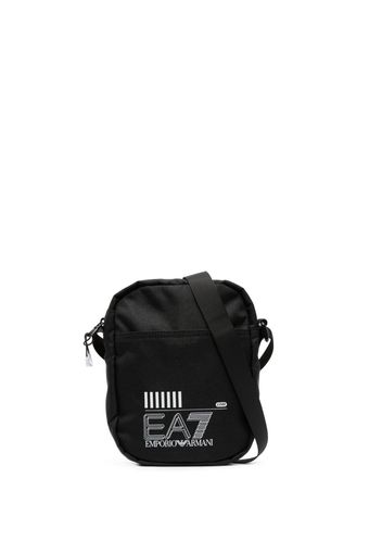 Ea7 Emporio Armani Borsa messenger con stampa - Nero