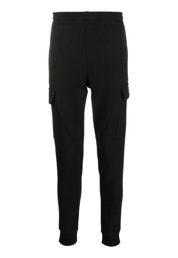 Ea7 Emporio Armani tapered cotton track pants - Nero