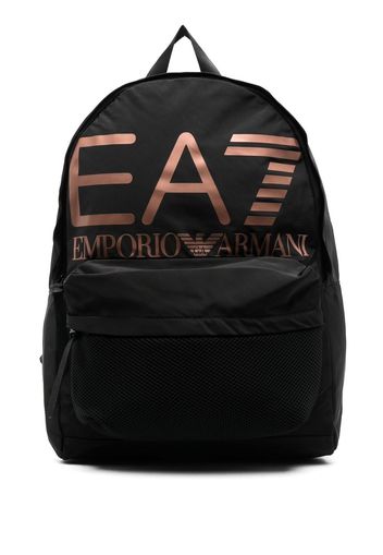 Ea7 Emporio Armani Zaino con stampa - Nero