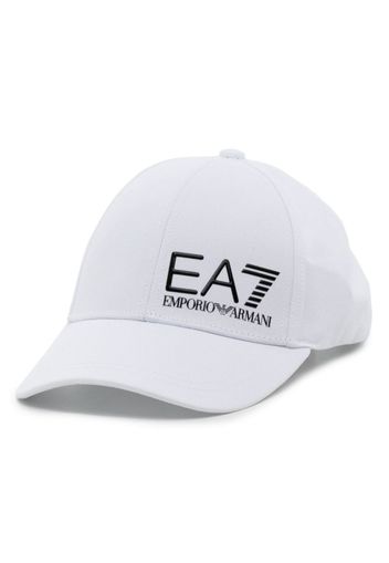 Ea7 Emporio Armani logo-embroidered cotton cap - Bianco