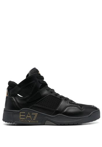 Ea7 Emporio Armani logo-debossed high-top sneakers - Nero