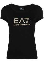 Ea7 Emporio Armani T-shirt con scollo profondo - Nero