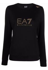 Ea7 Emporio Armani stud-detail long-sleeved T-Shirt - Nero