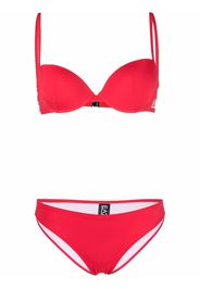 Ea7 Emporio Armani logo-print bikini set - Rosso