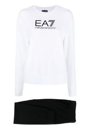 Ea7 Emporio Armani logo-print detail tracksuit set - Nero