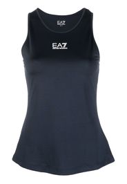 Ea7 Emporio Armani logo-print tank top - Blu