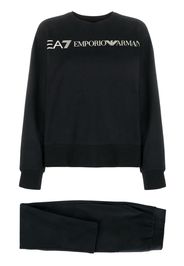 Ea7 Emporio Armani logo-print cotton tracksuit set - Nero