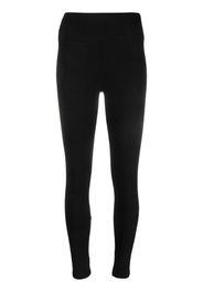 Ea7 Emporio Armani logo-print cotton leggings - Nero