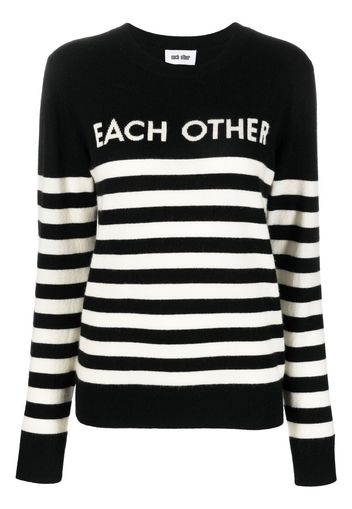 Each X Other Maglione a righe - Nero