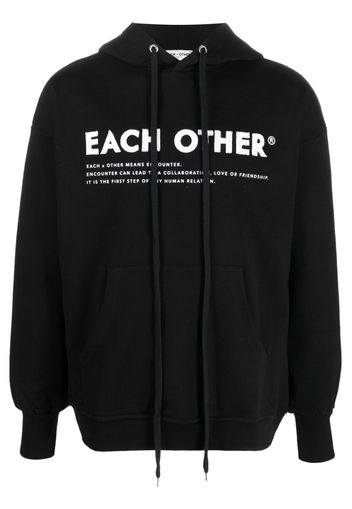 Each X Other Signature logo-print hoodie - Nero