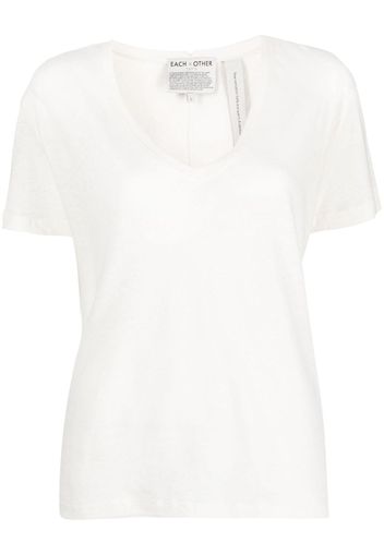 Each X Other mélange V-neck T-shirt - Toni neutri