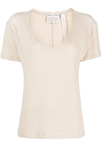 Each X Other V-neck mélange T-shirt - Toni neutri