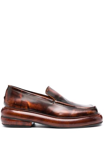 Eckhaus Latta distressed-effect chunky loafers - Marrone