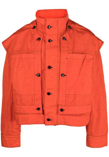 Eckhaus Latta Mobile high-neck oversized jacket - Arancione