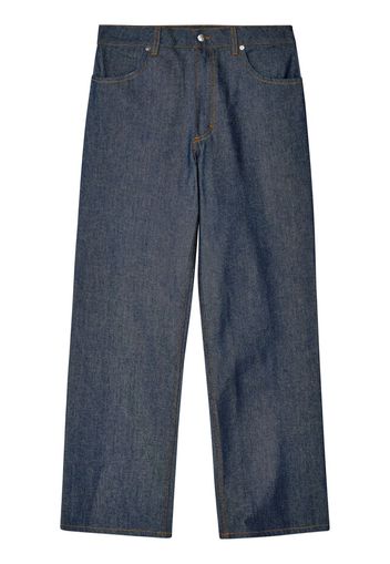 Eckhaus Latta mid-rise cotton jeans - Blu