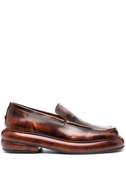 Eckhaus Latta distressed-effect chunky loafers - Marrone