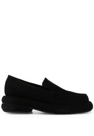 Eckhaus Latta Stacked slip-on suede loafers - Nero