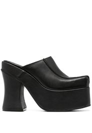 Eckhaus Latta 135mm square-toe platform mules - Nero