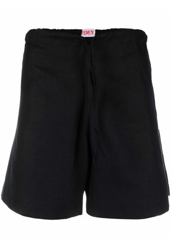 Eden Power Corp panelled hemp-blend shorts - Nero