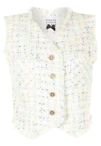 Edward Achour Paris Gilet corto in tweed - Multicolore