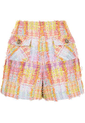 Edward Achour Paris Shorts in tweed a vita alta - Multicolore