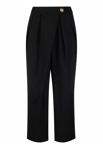 Edward Achour Paris high-waisted cropped trousers - Nero