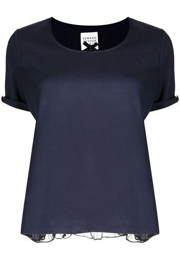 Edward Achour Paris T-shirt con scollo ampio - Blu