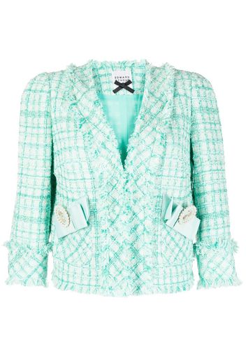 Edward Achour Paris Giacca crop in tweed - Verde