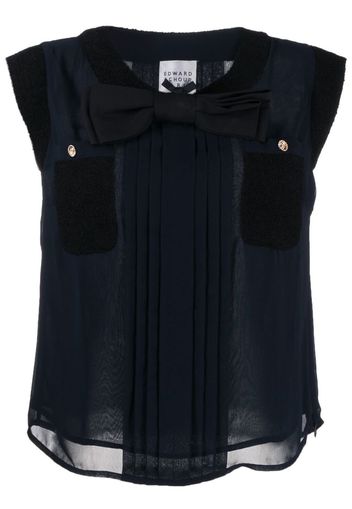 Edward Achour Paris bow-detail top - Blu