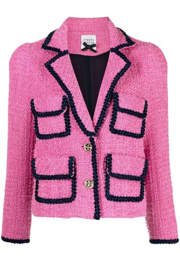 Edward Achour Paris cropped tweed jacket - Rosa