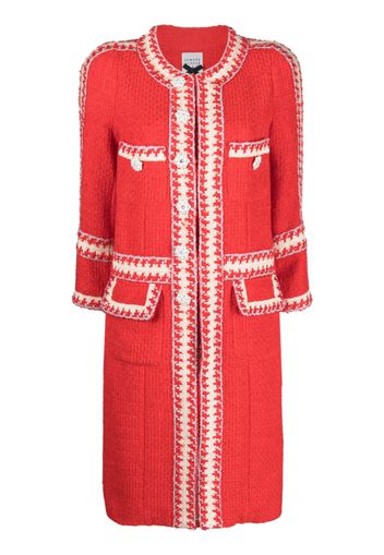 Edward Achour Paris Cappotto con applicazione - Rosso