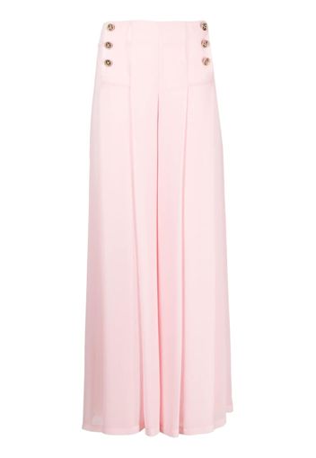 Edward Achour Paris button-detailed wide leg trousers - Rosa