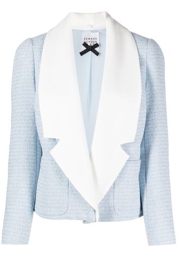 Edward Achour Paris two-tone notched jacket - Blu