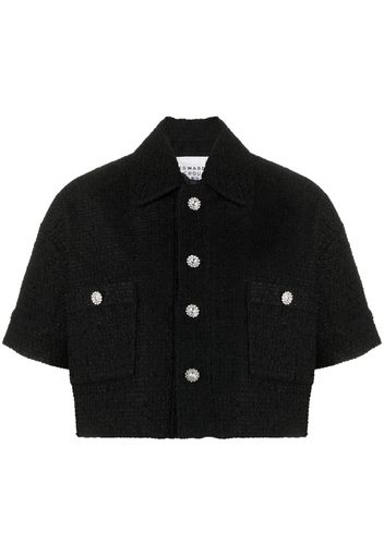 Edward Achour Paris cropped tweed jacket - Nero