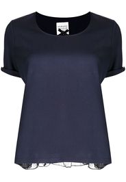 Edward Achour Paris T-shirt con scollo ampio - Blu