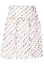 Edward Achour Paris tweed-style mid-length skirt - Bianco