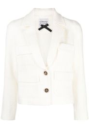 Edward Achour Paris cropped tweed jacket - Toni neutri