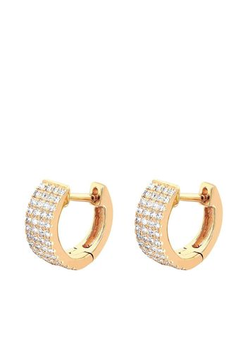 14kt yellow gold diamond jumbo huggies