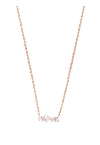 Ef Collection 14kt rose gold Mini Bar diamond necklace - Rosa