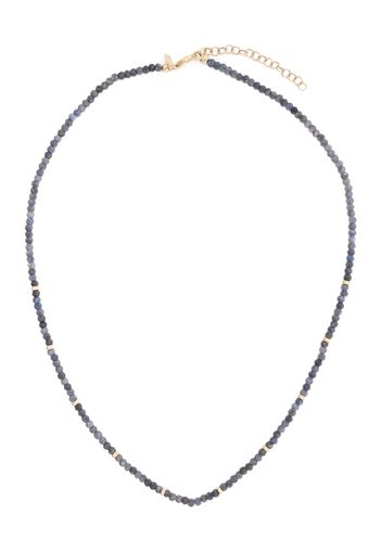 Ef Collection 14kt yellow gold sapphire beaded necklace - Oro