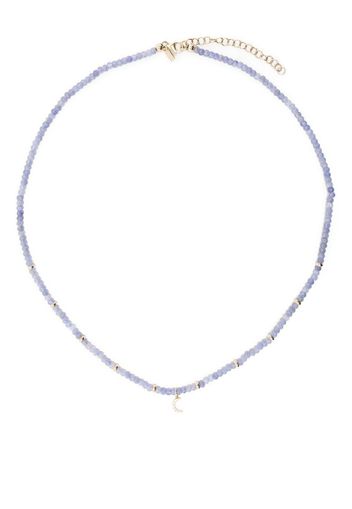 Ef Collection 14kt yellow gold tanzanite and diamond necklace - Oro