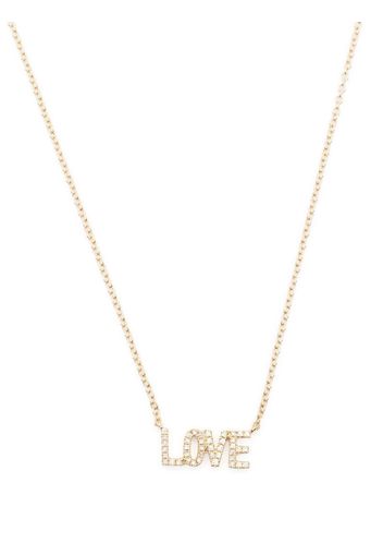 Ef Collection 14kt yellow gold Mini Love diamond necklace - Oro