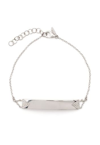 Ef Collection Bracciale ID in oro bianco 14kt con diamanti - Argento