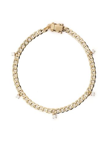 Ef Collection 14kt yellow gold diamond chain bracelet - Oro